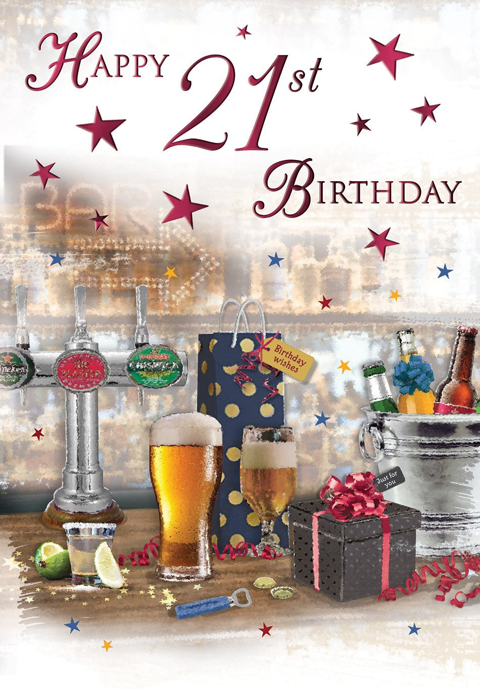 Card - Happy 21st Birthday Beer