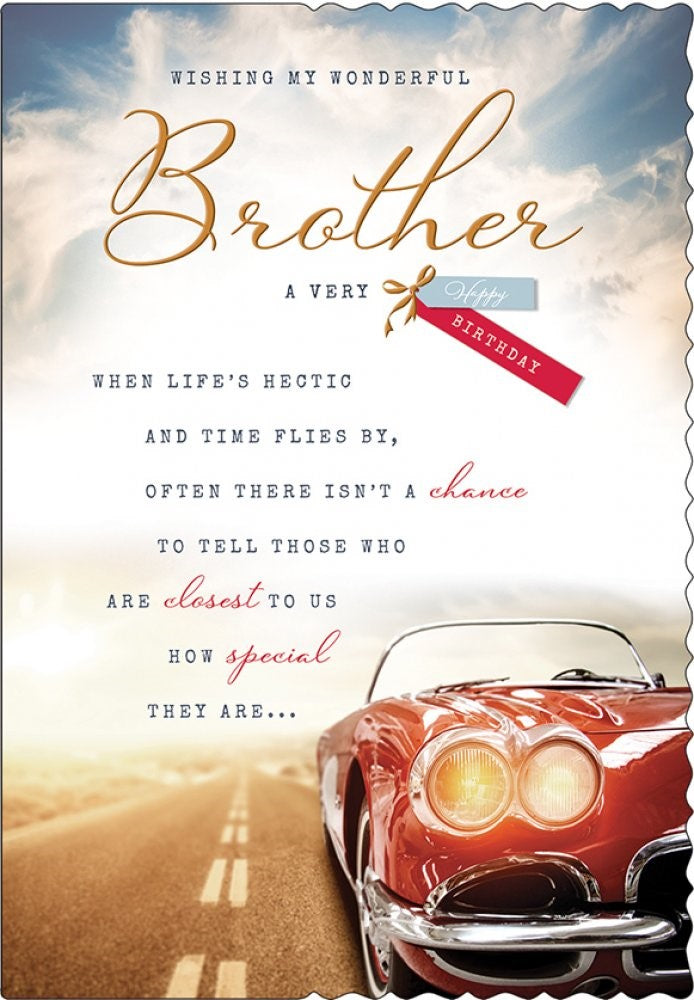 Card - Brother Birthday Car