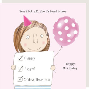 Rosie Made A Thing- Tick Boxes Card