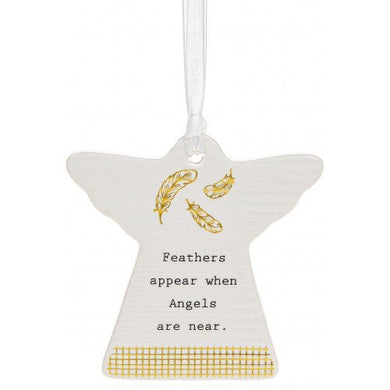 Thoughtful Words Feathers Appear When Angels Are Near Angel Plaque