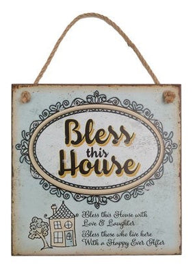 Home Vintage -bless This House Sign