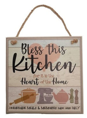 Home Vintage -bless This Kitchen Sign