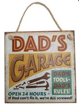 Load image into Gallery viewer, Home Vintage Sign - Dad&#39;s Garage
