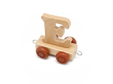 Load image into Gallery viewer, Wood Train Carriage Letter - E
