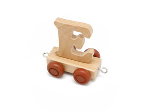 Wood Train Carriage Letter - E