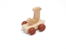 Load image into Gallery viewer, Wood Train Carriage Letter - J
