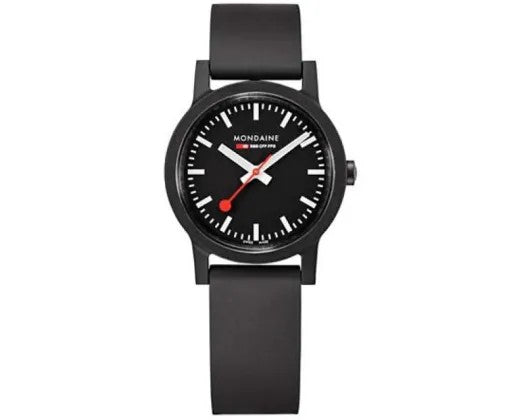 Mondaine Watch - Sbbs Essence Blk Dl Rubber 32mm