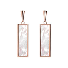 Load image into Gallery viewer, White Mop Bar Earrings
