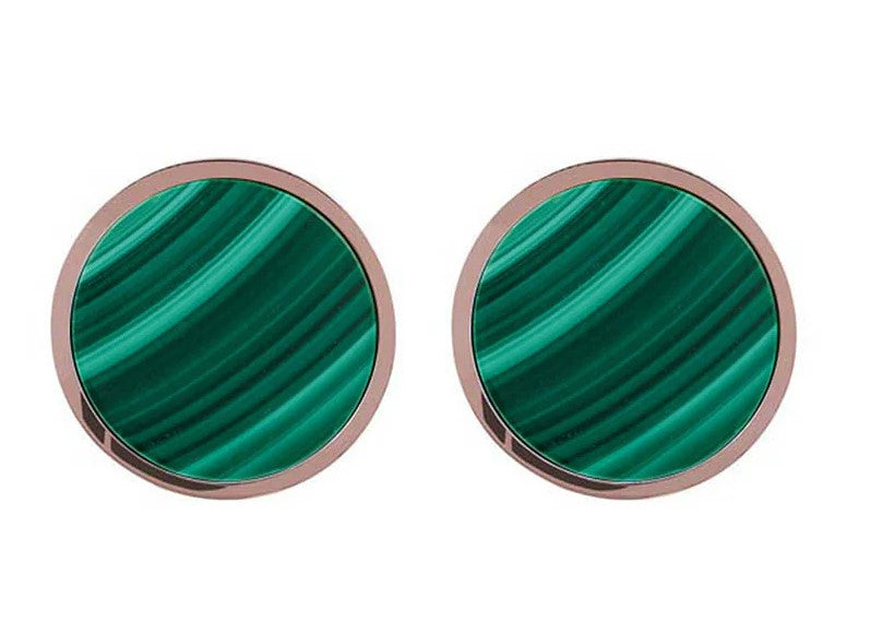 Alba Malachite 12mm Stud Earrings