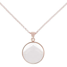 Load image into Gallery viewer, Alba Pink Mop 25mm Disc Necklace
