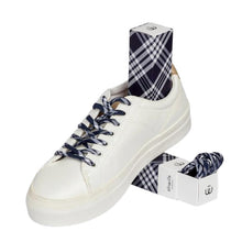 Load image into Gallery viewer, Sliwils Shoelaces - Tartan Navy
