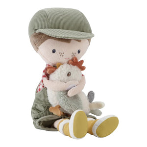 Little Dutch- Knuffelpop Boer Jim Met Kip- 35cm 