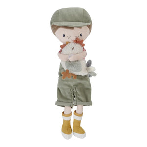 Little Dutch- Knuffelpop Boer Jim Met Kip- 35cm 