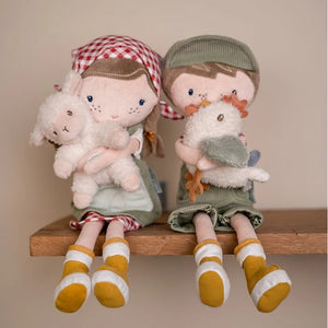 Little Dutch- Knuffelpop Boer Jim Met Kip- 35cm 