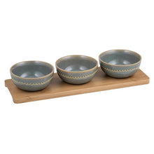 Load image into Gallery viewer, Cameo Sage 4pc Bowl &amp; Tray Set 
