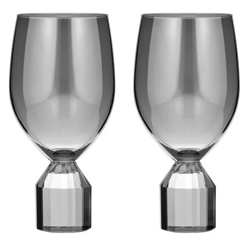 Ava Charcoal 2pk Wine Glass