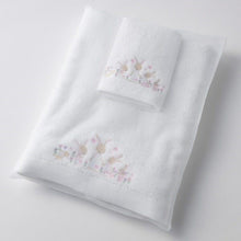 Load image into Gallery viewer, Bunny Garden Bath Towel &amp; Face Washer In Organza Bag 
