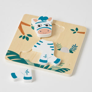 Wooden Zebra Small Puzzle 