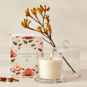 Native Bloom Glass Clochescented Candle 