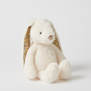 Floral White Bunny Toy 