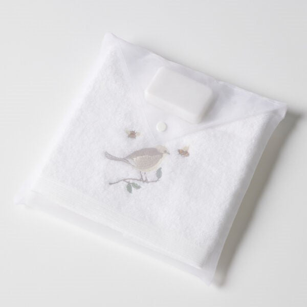 Natura Hand Towel & Soap In Organza Bag