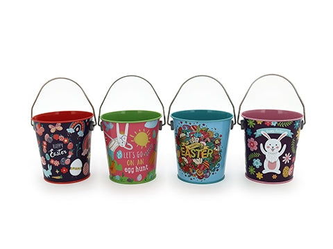 Metal Easter Bucket 'b' (4 Asstd) Sml