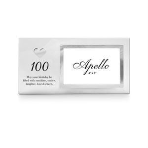 100th Heart 6x4 Glass Photo Frame