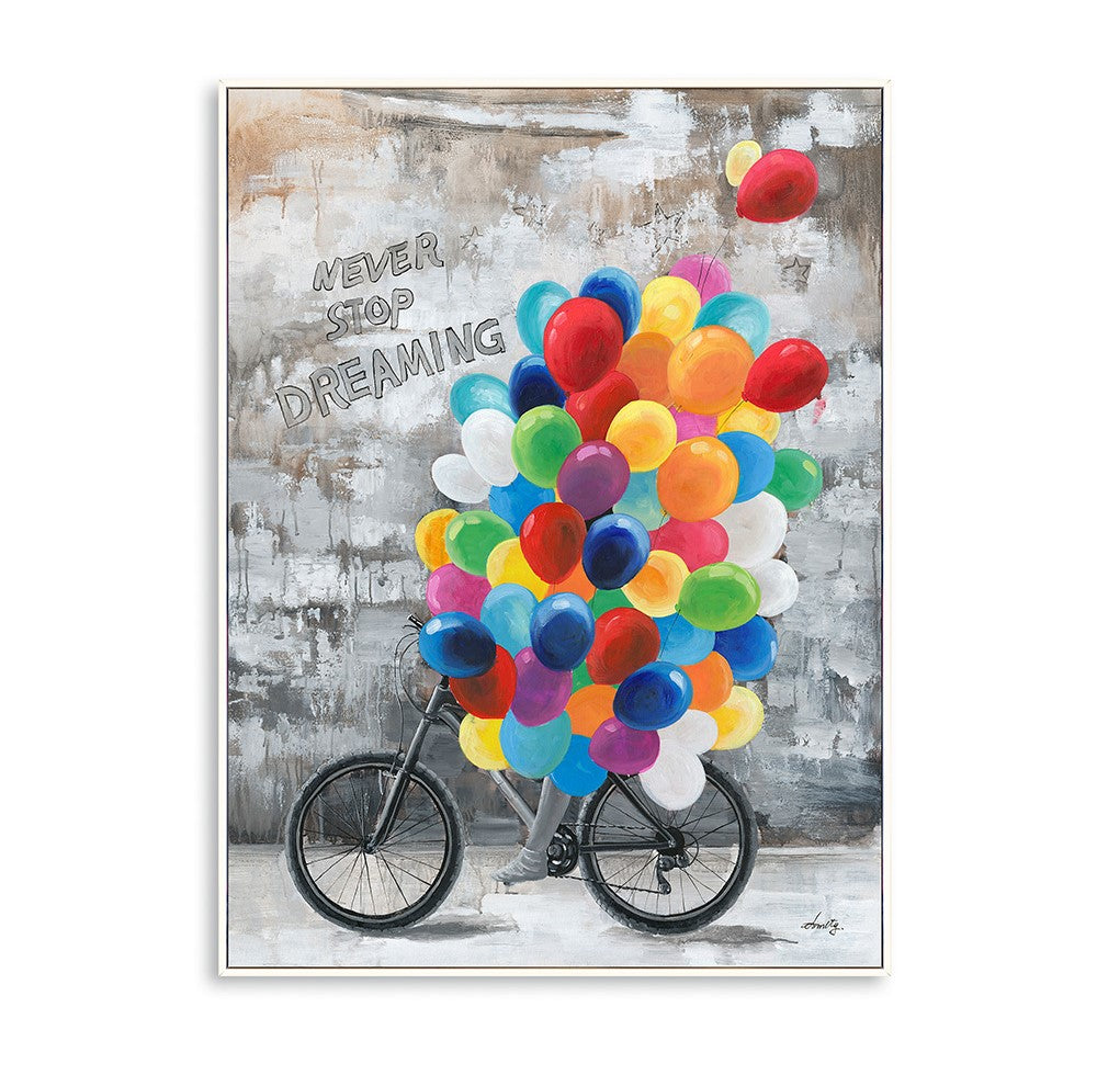 Abstract Balloon Bike Artwork- 90 X 120cm