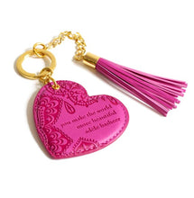 Load image into Gallery viewer, Leather Key Chain [des:magenta]
