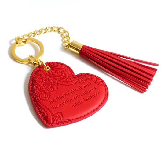 Leather Key Chain [des:scarlet]