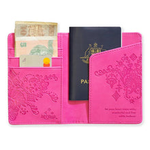 Load image into Gallery viewer, Persian Pink Passport Wallet 
