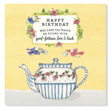 Load image into Gallery viewer, Twigseed Card - Happy Birthday May Your Tea Leaves Be Filled With Good Fortune Love &amp; Luck
