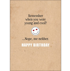 Defamations Card - Remember When You Were Young And Cool