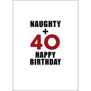 Defamations Card - Naughty + 40