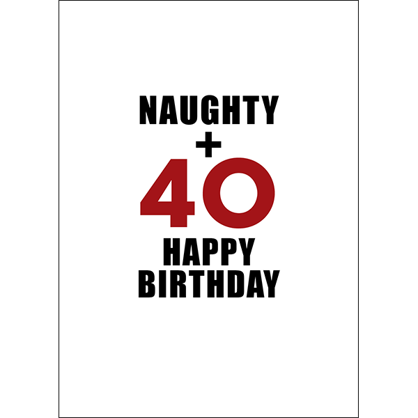 Defamations Card - Naughty + 40