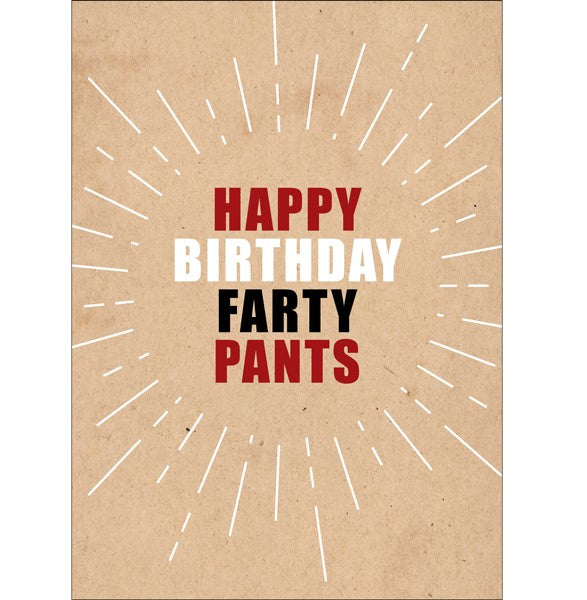 Defamations Card - Happy Birthday Farty Pants