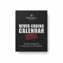 Load image into Gallery viewer, Defamations Never-ending Calendar -black
