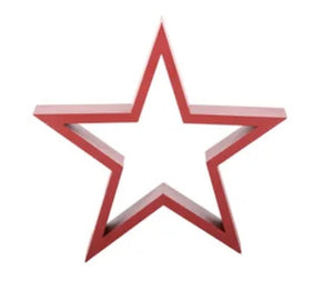 Star Deco Wood Red Small