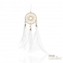 Load image into Gallery viewer, Delicate Dream Catcher With Pearl And Feathers Gold

