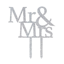 Load image into Gallery viewer, Mr &amp; Mrs Wedding Cake Topper
