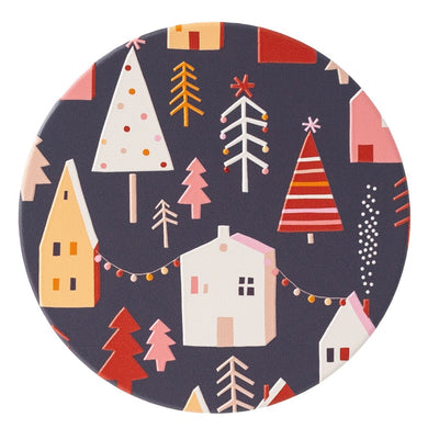 Ceramic Christmas Coaster Asst [des:christmas Home]