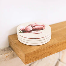 Load image into Gallery viewer, Blossom Closed Flower Ceramic Coaster 
