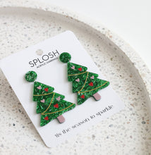 Load image into Gallery viewer, Christmas Tree Earrings 
