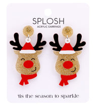 Load image into Gallery viewer, Christmas Rudolph Earrings 
