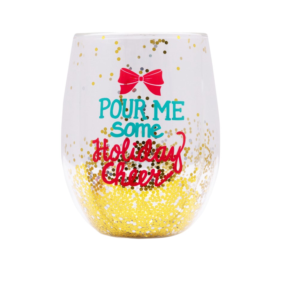 Chrisrmas Cheers Stemless Glass 