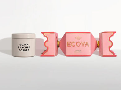 Ecoya Guava & Lychee Sorbet Tin Canlde Bon Bon Holiday Collection 