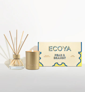 Ecoya Pear & Brandy Mini Gift Set Holiday Collection 