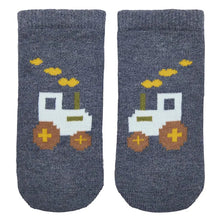 Load image into Gallery viewer, Organic Baby Socks Jacquard Mr Tractor [siz:1-2y]
