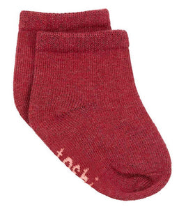 Organic Baby Socks Jacquard Rosewood [siz:6-12m]