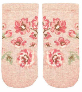 Organic Baby Socks Jacquard Wild Rose [siz:1-2y]